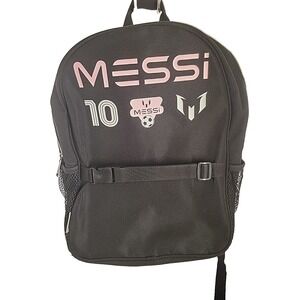 Messi Black Backpack 12" x 16" x 6" Soccer Inter Miami